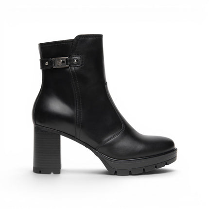Stivaletti Donna con Tacco Alto e Plateau in Pelle Nera | NeroGiardini I618042D NERO 100 Nero Giardini 