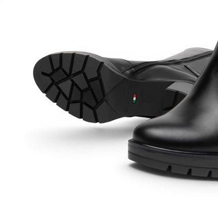 Stivale Donna con Tacco Alto e Plateau in Pelle Nera | NeroGiardini I618044D NERO 100 Nero Giardini 
