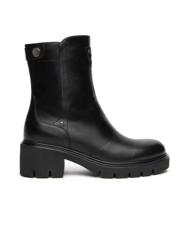 Nero Giardini Stivaletti Donna con Tacco in Pelle Nera I618053D NERO 100 Nero Giardini 