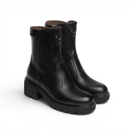 Nero Giardini Stivaletti Donna con Tacco in Pelle Nera I618053D NERO 100 Nero Giardini 