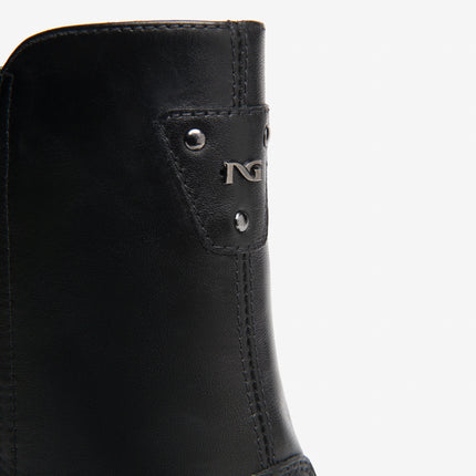 Nero Giardini Stivaletti Donna con Tacco in Pelle Nera I618053D NERO 100 Nero Giardini 