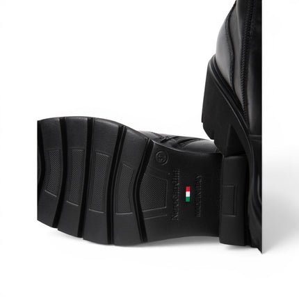 Nero Giardini Stivaletti Donna con Tacco in Pelle Nera I618053D NERO 100 Nero Giardini 