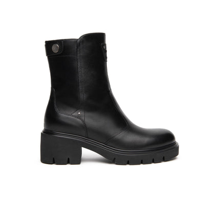 Nero Giardini Stivaletti Donna con Tacco in Pelle Nera I618053D NERO 100 Nero Giardini 