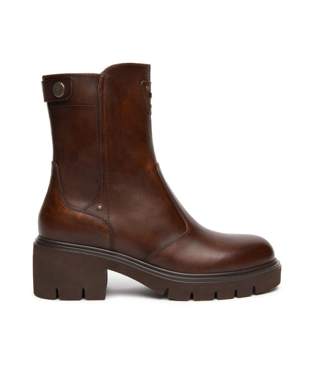 Nero Giardini Stivaletti Donna con Tacco in Pelle Marrone I618055D BEIGE 412 Nero Giardini 