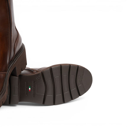 Nero Giardini Stivaletti Donna con Tacco in Pelle Marrone I618055D BEIGE 412 Nero Giardini 