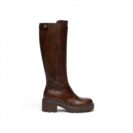 Stivale Donna con Tacco in Pelle Marrone | Nero Giardini I618057D BEIGE 412 Nero Giardini 