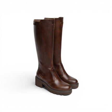 Stivale Donna con Tacco in Pelle Marrone | Nero Giardini I618057D BEIGE 412 Nero Giardini 