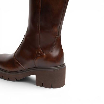 Stivale Donna con Tacco in Pelle Marrone | Nero Giardini I618057D BEIGE 412 Nero Giardini 