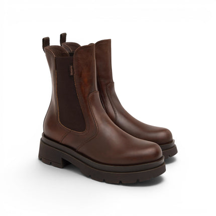 Stivaletti Chelsea Donna in Pelle Beige Marrone | Nero Giardini I618072D BEIGE 412 Nero Giardini 