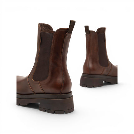Stivaletti Chelsea Donna in Pelle Beige Marrone | Nero Giardini I618072D BEIGE 412 Nero Giardini 