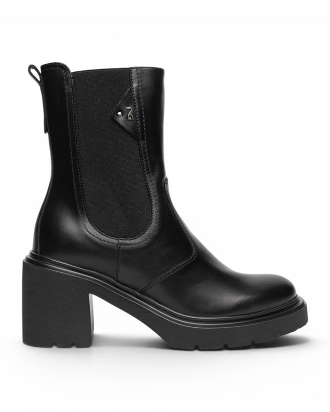 Stivaletti Donna con Tacco in Pelle Nera | Nero Giardini I618080D NERO 100 Nero Giardini 