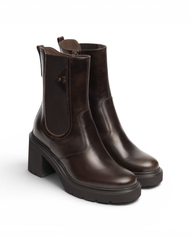 Stivaletti Donna con Tacco in Pelle Marrone Caffe | Nero Giardini I618081D CAFFE 301 Nero Giardini 