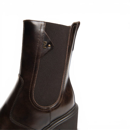Stivaletti Donna con Tacco in Pelle Marrone Caffe | Nero Giardini I618081D CAFFE 301 Nero Giardini 