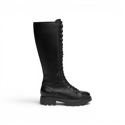 Stivale Anfibio Donna con Lacci e Zip in Pelle Nero | NeroGiardini I618092D NERO 100 Nero Giardini 