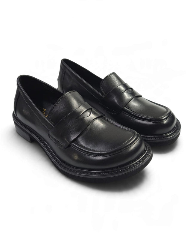 Mocassini College Donna in Pelle Nera | Taj 1517 BLACK Taj 