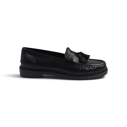 Mocassini Donna con Nappine in Pelle Nera | Taj 1521 BLACK Taj 