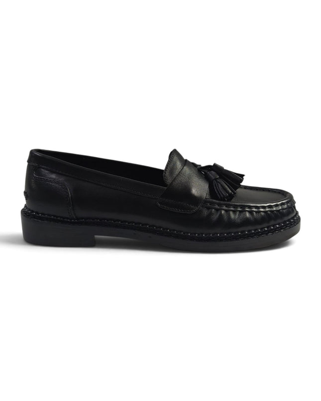 Mocassini Donna con Nappine in Pelle Nera | Taj 1521 BLACK Taj 