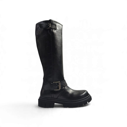 Stivale Combat Donna in Pelle Nera | Taj 1580 BLACK Taj 