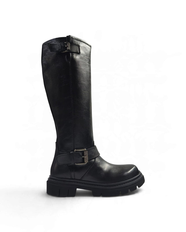 Stivale Combat Donna in Pelle Nera | Taj 1580 BLACK Taj 
