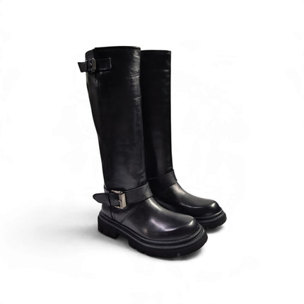 Stivale Combat Donna in Pelle Nera | Taj 1580 BLACK Taj 