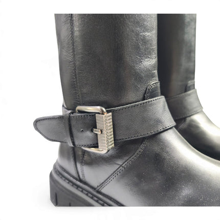 Stivale Combat Donna in Pelle Nera | Taj 1580 BLACK Taj 