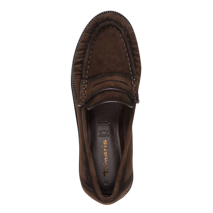 Tamaris Mocassini Donna Tacco Basso in Camoscio Marrone 24251-47 MOCCA 304 Tamaris 