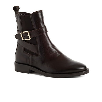 Tamaris Stivaletti Tronchetti Donna con Tacco Basso in Pelle Marrone 25011-47 MOCCA 304 Tamaris 