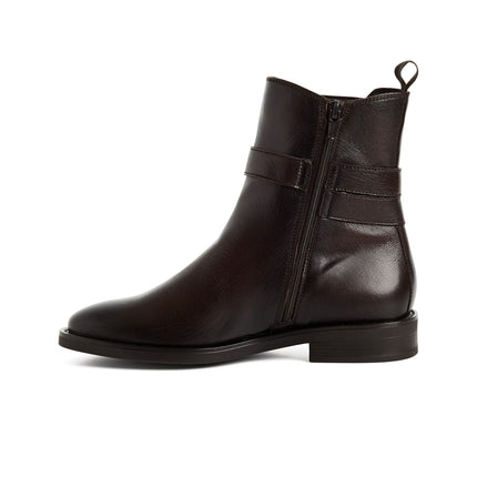 Tamaris Stivaletti Tronchetti Donna con Tacco Basso in Pelle Marrone 25011-47 MOCCA 304 Tamaris 