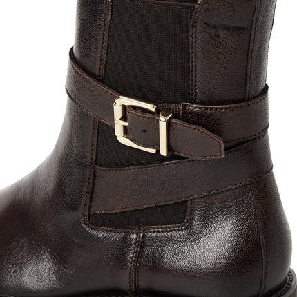 Tamaris Stivaletti Tronchetti Donna con Tacco Basso in Pelle Marrone 25011-47 MOCCA 304 Tamaris 