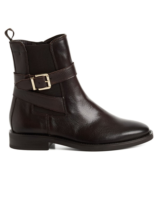 Tamaris Stivaletti Tronchetti Donna con Tacco Basso in Pelle Marrone 25011-47 MOCCA 304 Tamaris 