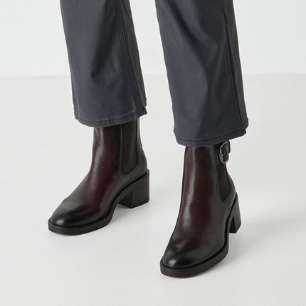 Stivaletti Chelsea Donna con Tacco in Pelle Testa di Moro | Tamaris 25307-45 MOCCA ST 338 Tamaris 