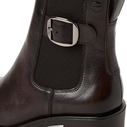 Stivaletti Chelsea Donna con Tacco in Pelle Testa di Moro | Tamaris 25307-45 MOCCA ST 338 Tamaris 