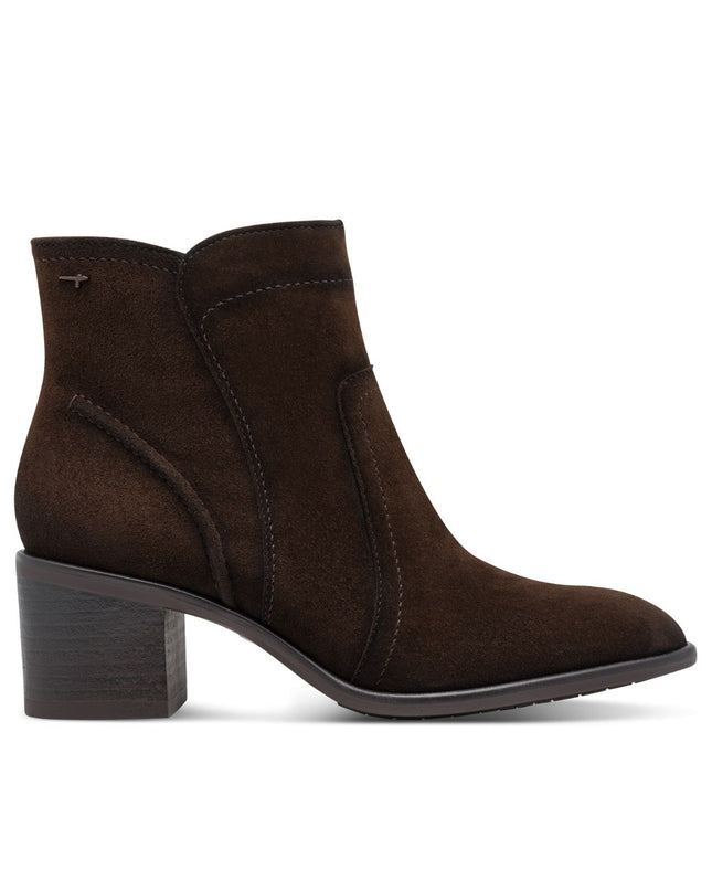 Stivaletti Tronchetto Donna con Tacco in Camoscio Testa di Moro | Tamaris 25313-47 MOCCA 304 Tamaris 