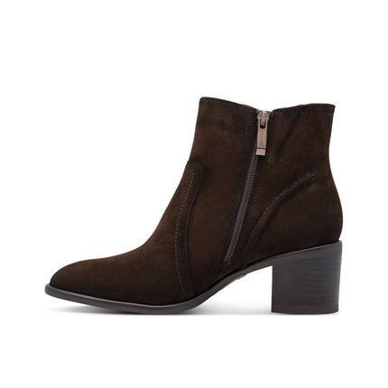 Stivaletti Tronchetto Donna con Tacco in Camoscio Testa di Moro | Tamaris 25313-47 MOCCA 304 Tamaris 