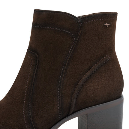 Stivaletti Tronchetto Donna con Tacco in Camoscio Testa di Moro | Tamaris 25313-47 MOCCA 304 Tamaris 
