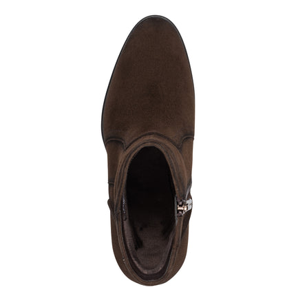 Stivaletti Tronchetto Donna con Tacco in Camoscio Testa di Moro | Tamaris 25313-47 MOCCA 304 Tamaris 