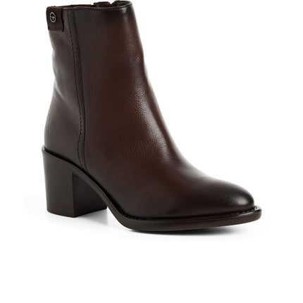 Tamaris Stivaletti Tronchetti Donna con Tacco in Pelle Marrone 25318-45 MOCCA 304 Tamaris 