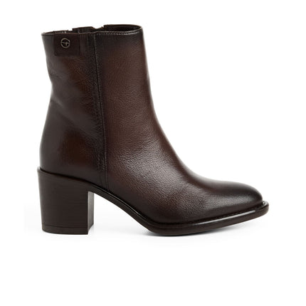 Tamaris Stivaletti Tronchetti Donna con Tacco in Pelle Marrone 25318-45 MOCCA 304 Tamaris 
