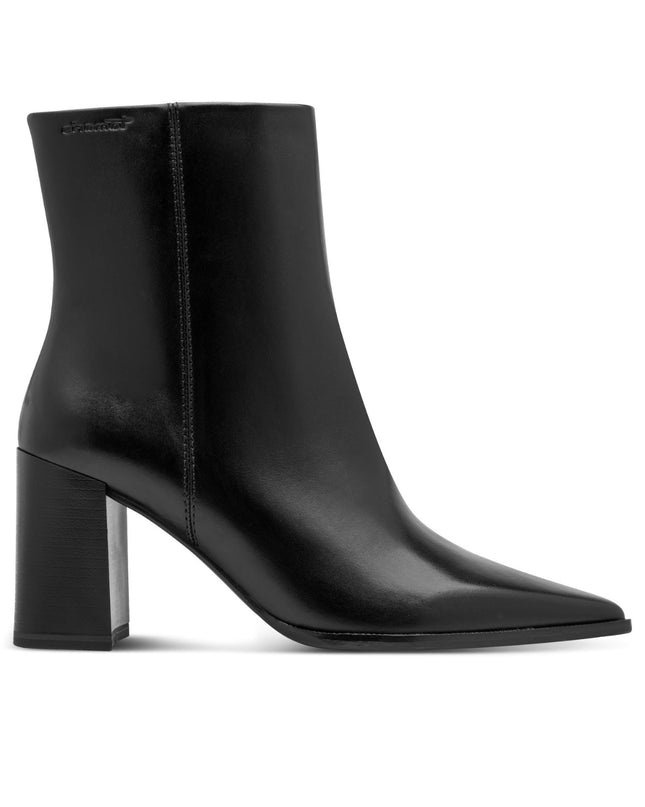 Stivaletti Tronchetti Donna a Punta con Tacco Alto in Pelle Nera | Tamaris 25394-47 BLACK 001 Tamaris 