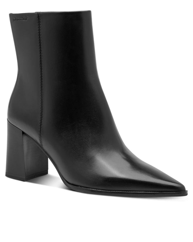Stivaletti Tronchetti Donna a Punta con Tacco Alto in Pelle Nera | Tamaris 25394-47 BLACK 001 Tamaris 