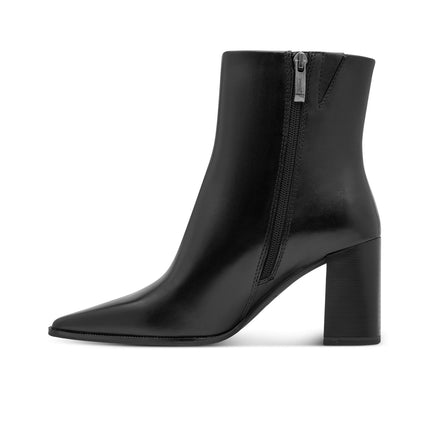 Stivaletti Tronchetti Donna a Punta con Tacco Alto in Pelle Nera | Tamaris 25394-47 BLACK 001 Tamaris 