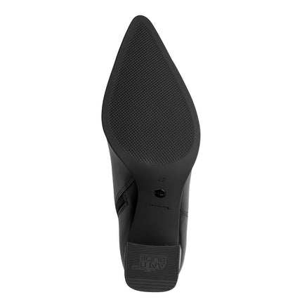 Stivaletti Tronchetti Donna a Punta con Tacco Alto in Pelle Nera | Tamaris 25394-47 BLACK 001 Tamaris 