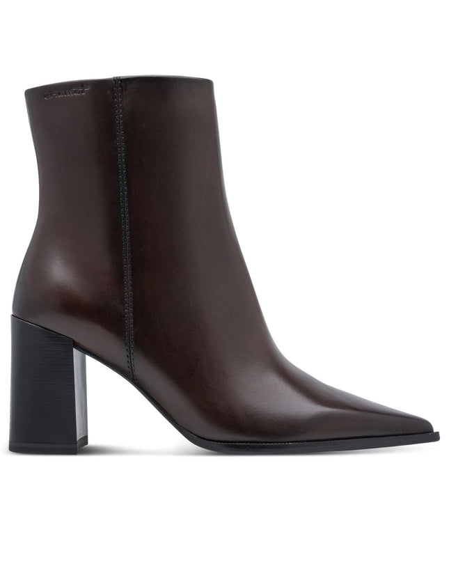 Stivaletti Tronchetti Donna a Punta con Tacco Alto in Pelle Mogano | Tamaris 25394-47 MAHOGANY Tamaris 