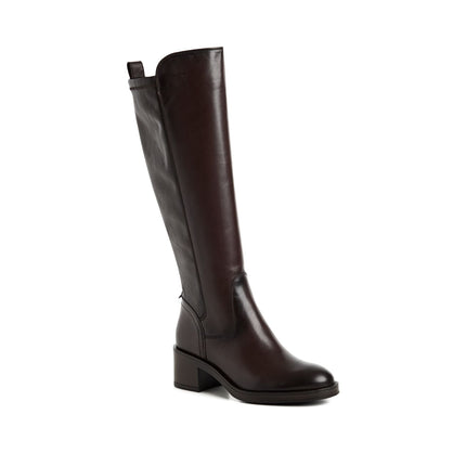 Stivali Donna con Gambale Elasticizzato in Pelle Moro | Tamaris 25508-47 MOCCA 304 Tamaris 