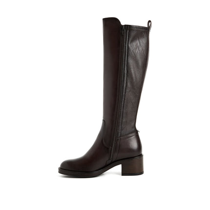 Stivali Donna con Gambale Elasticizzato in Pelle Moro | Tamaris 25508-47 MOCCA 304 Tamaris 