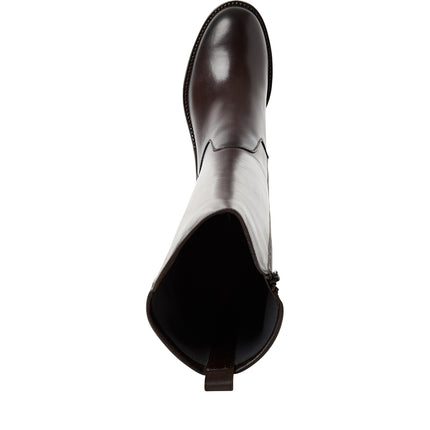 Stivali Donna con Gambale Elasticizzato in Pelle Moro | Tamaris 25508-47 MOCCA 304 Tamaris 