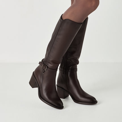 Tamaris Stivali Donna con Tacco in Pelle Testa di Moro 25509-47 MOCCA 304 Tamaris 