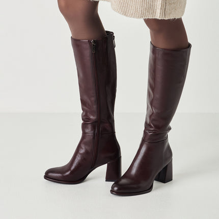 Tamaris Stivali Donna con Tacco in Pelle Bordò 25515-41 BURGUNDY 585 Tamaris 