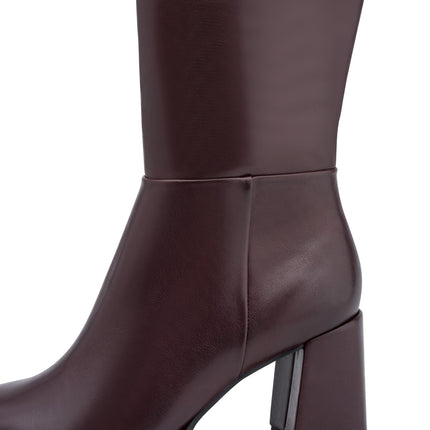 Tamaris Stivali Donna con Tacco in Pelle Bordò 25515-41 BURGUNDY 585 Tamaris 