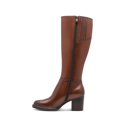 Tamaris Stivali Donna con Tacco in Pelle Cuoio Moscato 25538-47 MUSCAT 311 Tamaris 